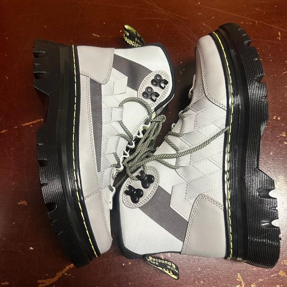 Dr. Martens Mens Gray LA004 Full Grain Leather Round Toe Casual Boots Size US 8 main image 5
